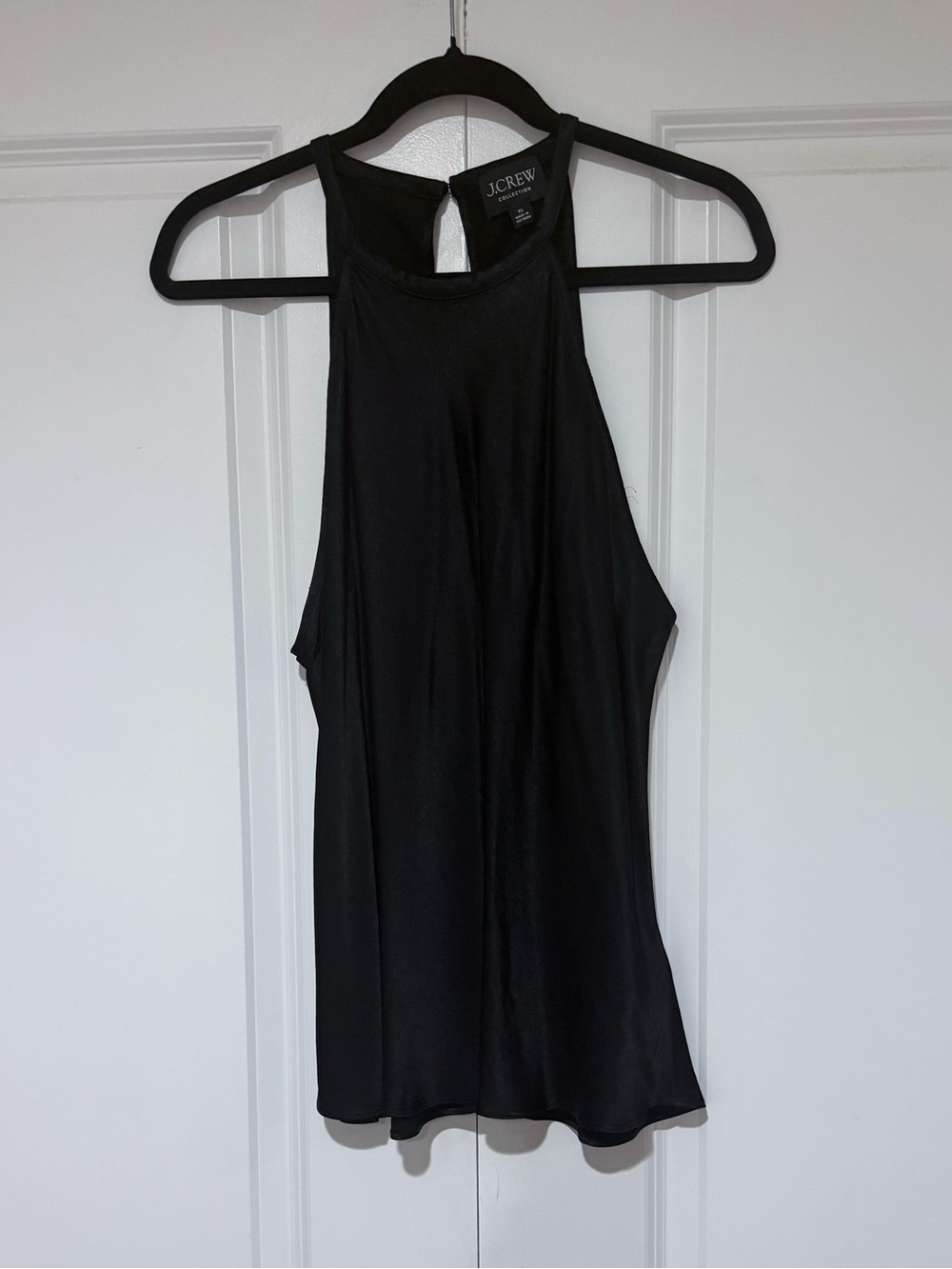 J. Crew Collection NWOT Amber Top In Black Luster Crepe BR584